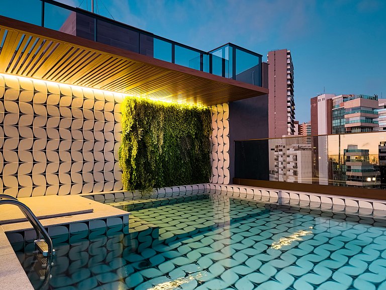 Estúdio com varanda na melhor vista da Barra-504