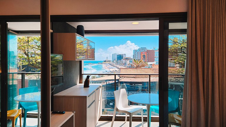 Estúdio com varanda na melhor vista da Barra-206