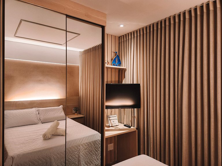 Estúdio com varanda na melhor vista da Barra-206