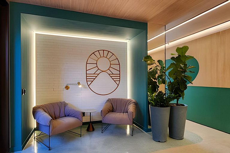 Estúdio com varanda na melhor vista da Barra-503