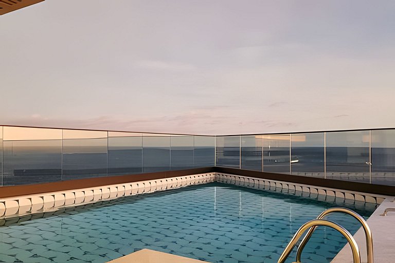 Studio com varanda na melhor vista da Barra-SB503