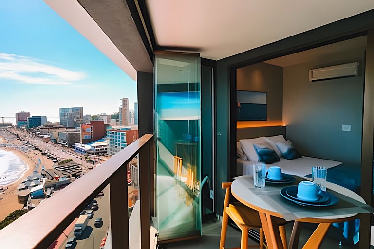 Estúdio com varanda na melhor vista da Barra-1003