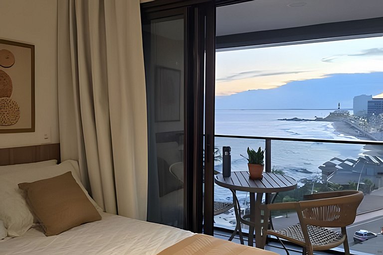 Estúdio com varanda na melhor vista da Barra-504