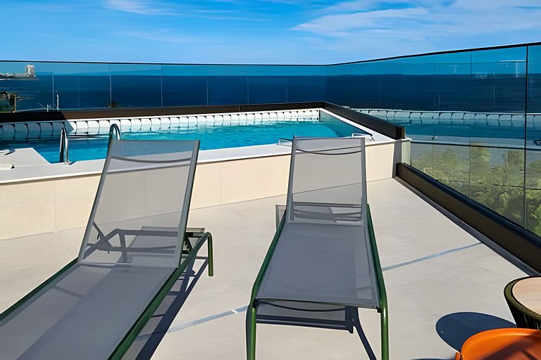 Estúdio com varanda na melhor vista da Barra-504