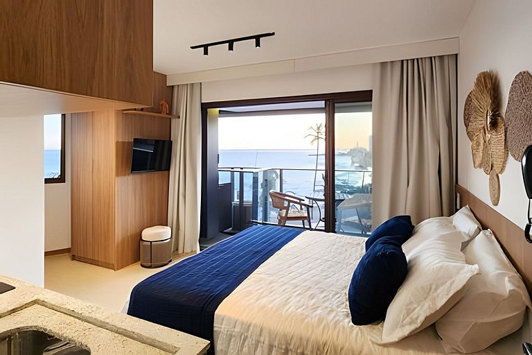 Estúdio com varanda na melhor vista da Barra-202