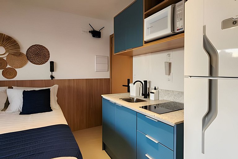 Estúdio com varanda na melhor vista da Barra-202