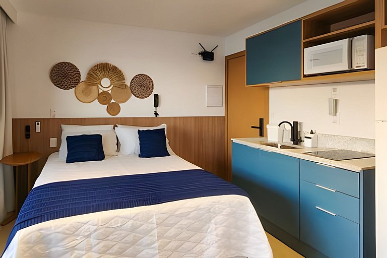 Estúdio com varanda na melhor vista da Barra-202