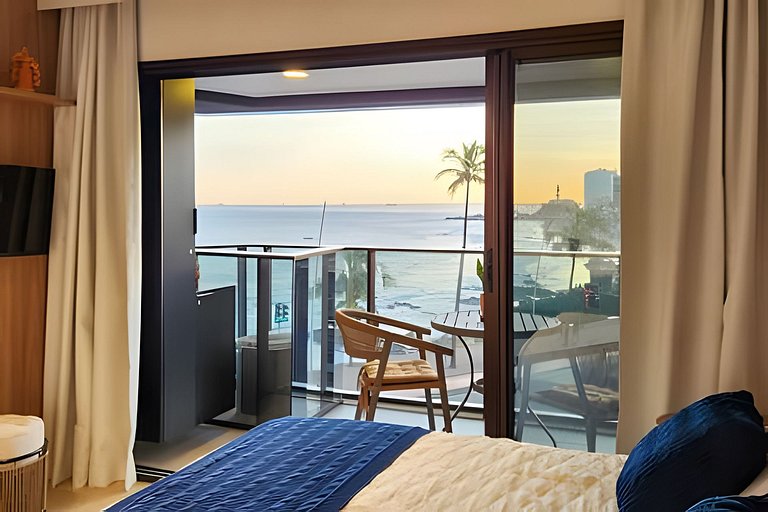 Estúdio com varanda na melhor vista da Barra-202