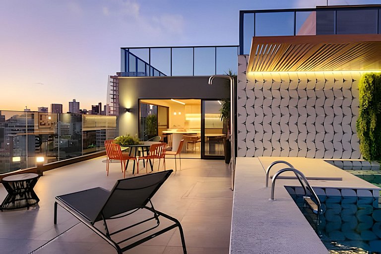 Estúdio com varanda na melhor vista da Barra-202