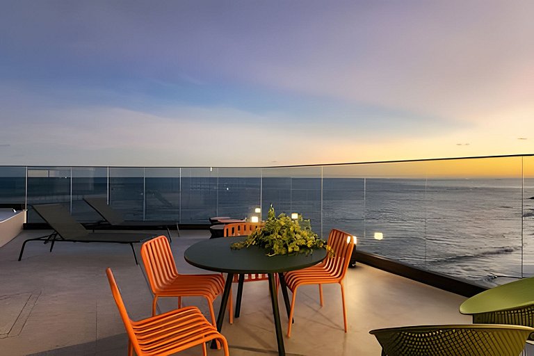 Estúdio com varanda na melhor vista da Barra-202