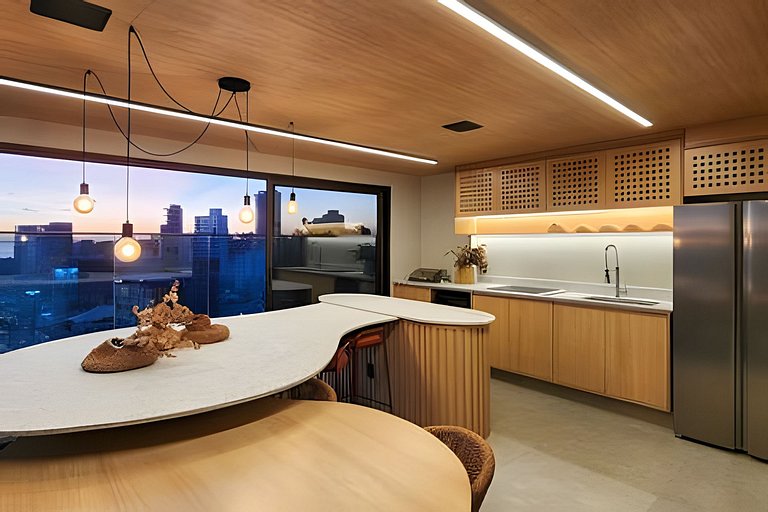 Estúdio com varanda na melhor vista da Barra-202