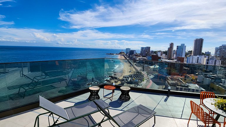 Estúdio com varanda na melhor vista da Barra-206