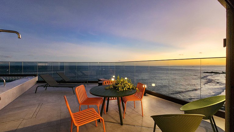 Estúdio com varanda na melhor vista da Barra-206