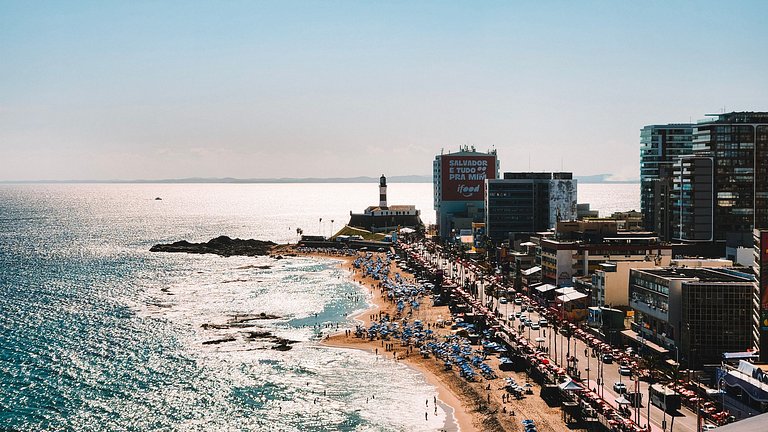 Estúdio com varanda na melhor vista da Barra-1003