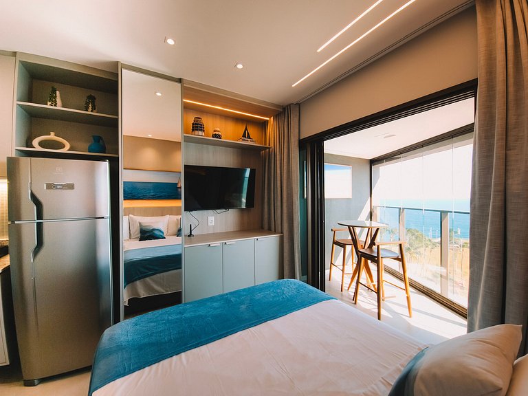 Estúdio com varanda na melhor vista da Barra-1003