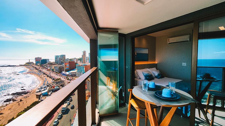 Estúdio com varanda na melhor vista da Barra-1003