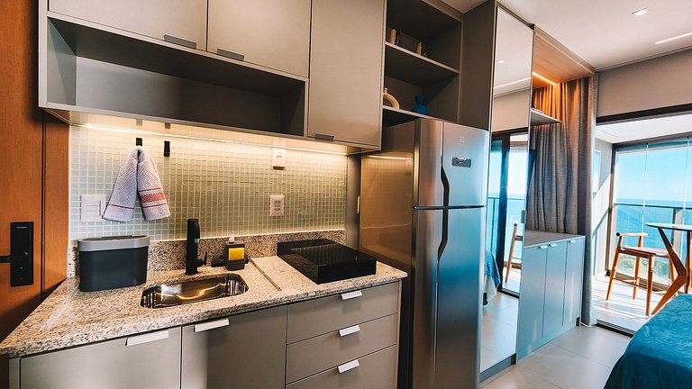 Estúdio com varanda na melhor vista da Barra-1003