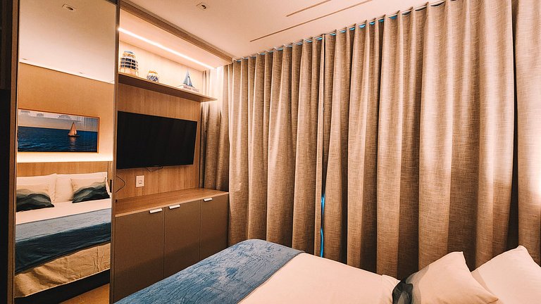 Estúdio com varanda na melhor vista da Barra-1003