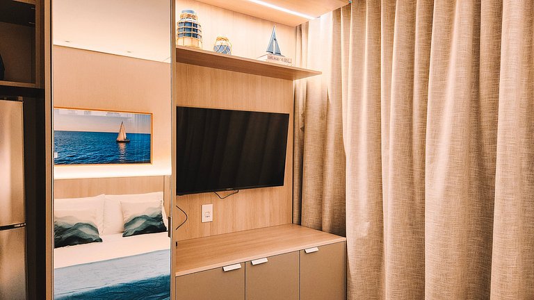 Estúdio com varanda na melhor vista da Barra-1003