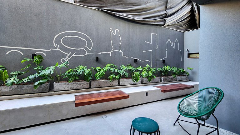 Estúdio com varanda na melhor vista da Barra-1003