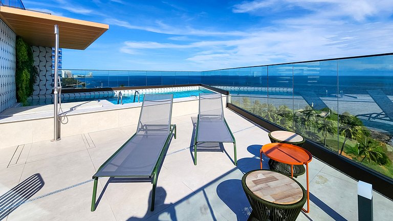 Estúdio com varanda na melhor vista da Barra-1003