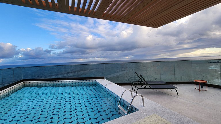 Estúdio com varanda na melhor vista da Barra-1003